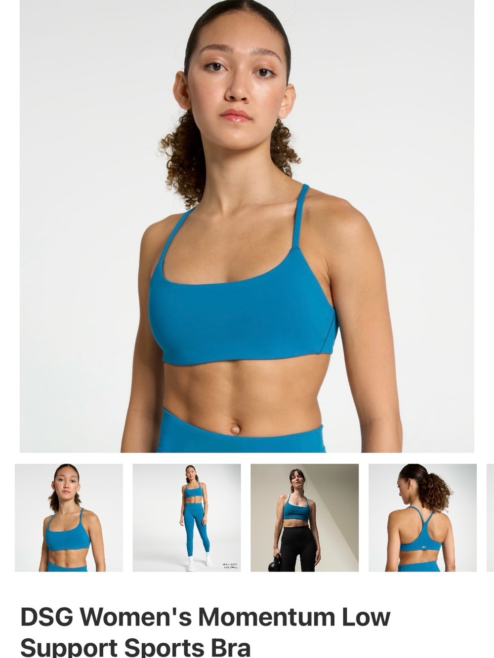 DSG Women's Momentum Low Support Sports Bra - Teal Blue